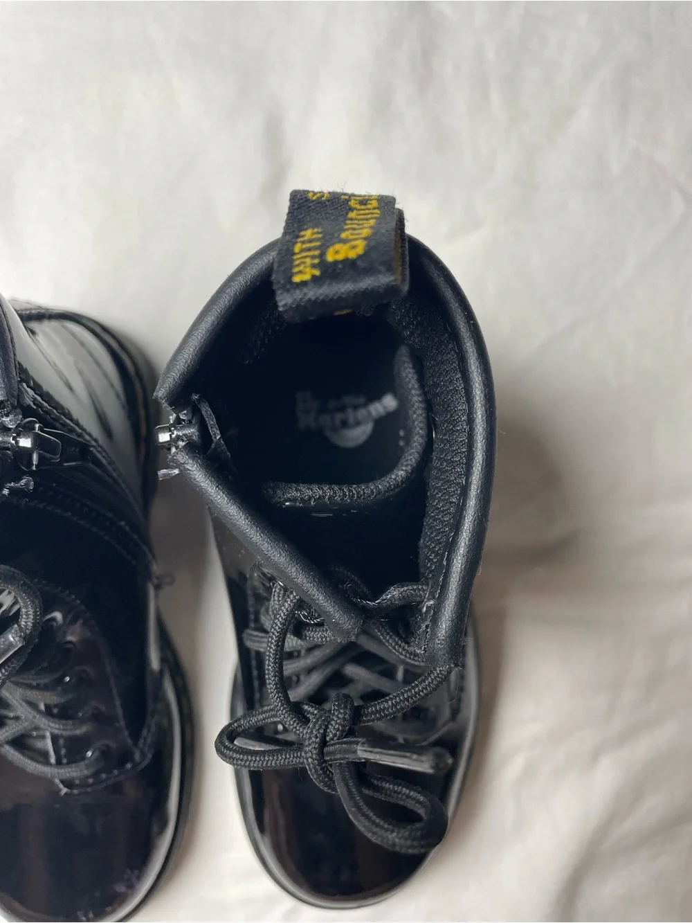 Dr. Martens 1460 Black Patent Lace-Up Boots Toddler Size 9